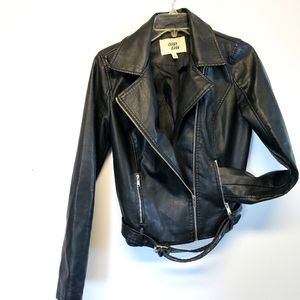 OUTER EDGE black Leather jacket